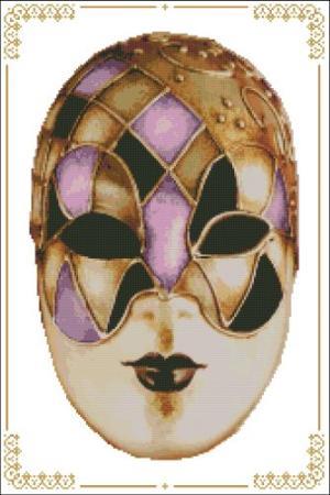 (image for) Carnival Masks - 009 Gold Pink